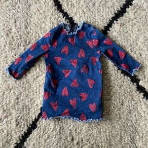 Stella McCartney Kids chambray heart dress